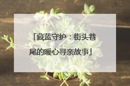 藏蓝守护：街头巷尾的暖心寻亲故事