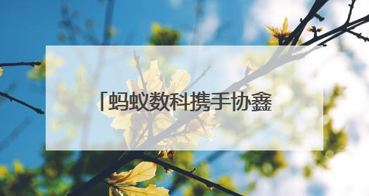 蚂蚁数科携手协鑫能科成立蚂蚁鑫能