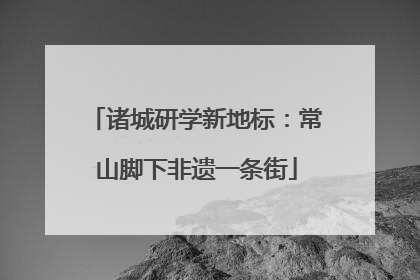 诸城研学新地标：常山脚下非遗一条街