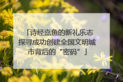 诗经嘉鱼的新礼乐志 探寻成功创建全国文明城市背后的“密码”