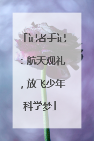记者手记：航天观礼，放飞少年科学梦