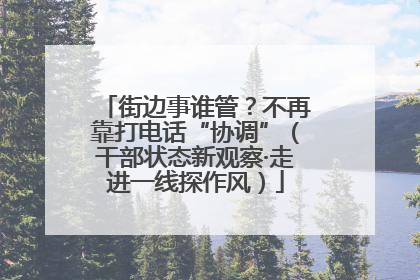 街边事谁管？不再靠打电话“协调”（干部状态新观察·走进一线探作风）