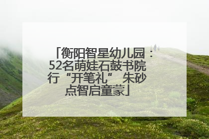 衡阳智星幼儿园：52名萌娃石鼓书院行“开笔礼” 朱砂点智启童蒙