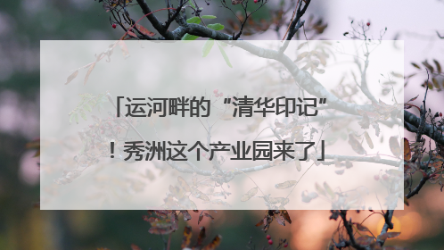 运河畔的“清华印记”！秀洲这个产业园来了