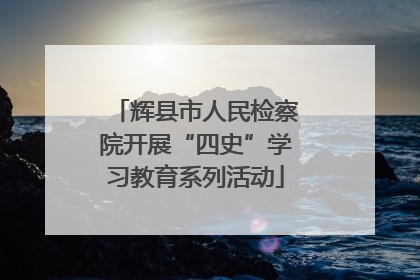 辉县市人民检察院开展“四史”学习教育系列活动