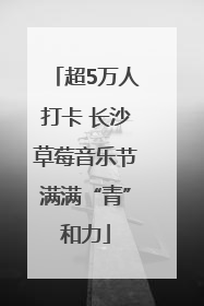 超5万人打卡 长沙草莓音乐节满满“青”和力