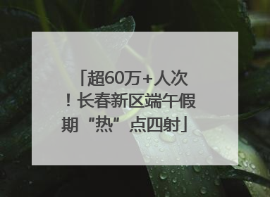 超60万+人次！长春新区端午假期“热”点四射