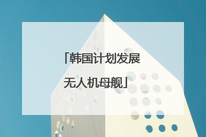 韩国计划发展无人机母舰