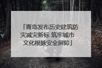 青岛发布历史建筑防灾减灾新标 筑牢城市文化根脉安全屏障