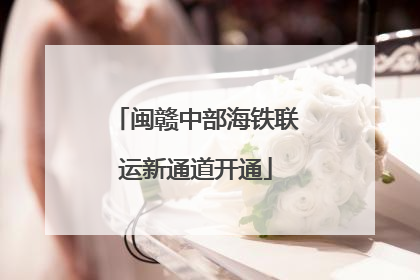 闽赣中部海铁联运新通道开通