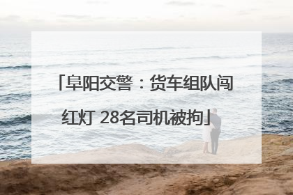 阜阳交警：货车组队闯红灯 28名司机被拘