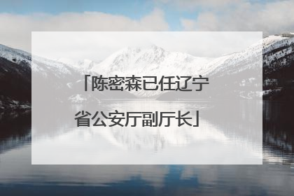 陈密森已任辽宁省公安厅副厅长