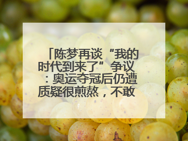 陈梦再谈“我的时代到来了”争议：奥运夺冠后仍遭质疑很煎熬，不敢再这么说了