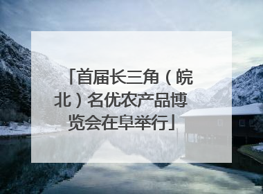 首届长三角（皖北）名优农产品博览会在阜举行