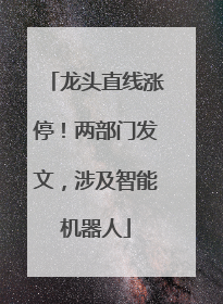 龙头直线涨停！两部门发文，涉及智能机器人