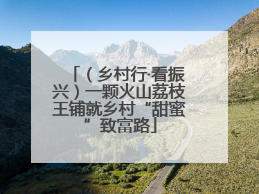 （乡村行·看振兴）一颗火山荔枝王铺就乡村“甜蜜”致富路