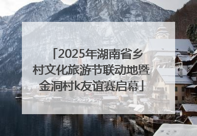 2025年湖南省乡村文化旅游节联动地暨金洞村k友谊赛启幕