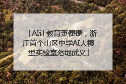 AI让教育更便捷，浙江首个山区中学AI大模型实验室落地武义