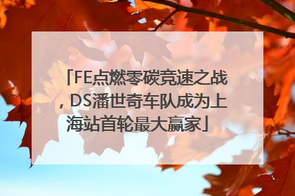 FE点燃零碳竞速之战，DS潘世奇车队成为上海站首轮最大赢家
