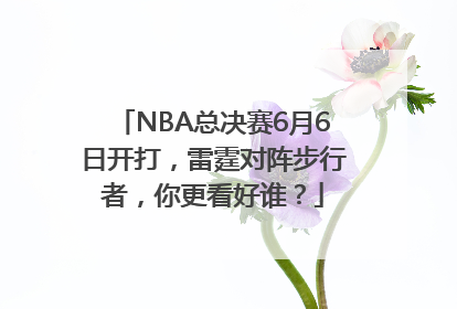 NBA总决赛6月6日开打，雷霆对阵步行者，你更看好谁？
